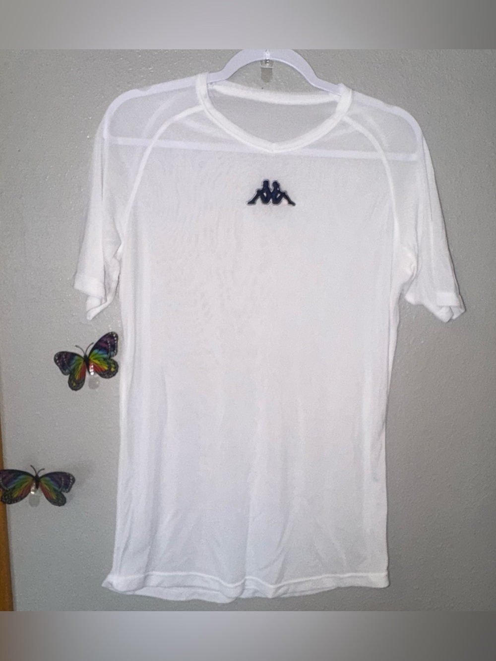 Kappa White Short Sleeve Logo Sheer Tee